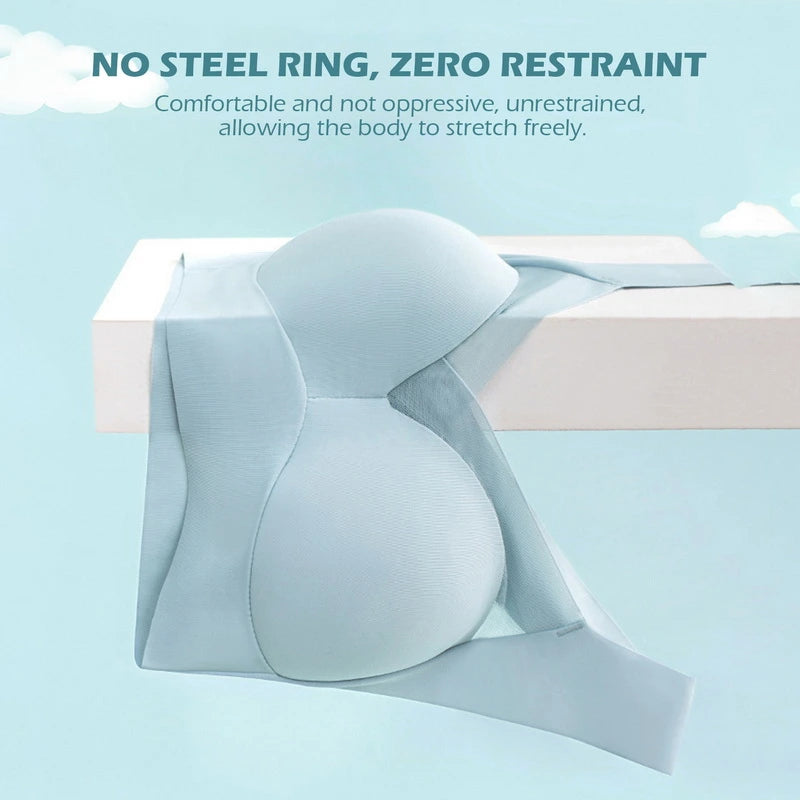 Seamless Push-Up Mesh Patchwork Bralette