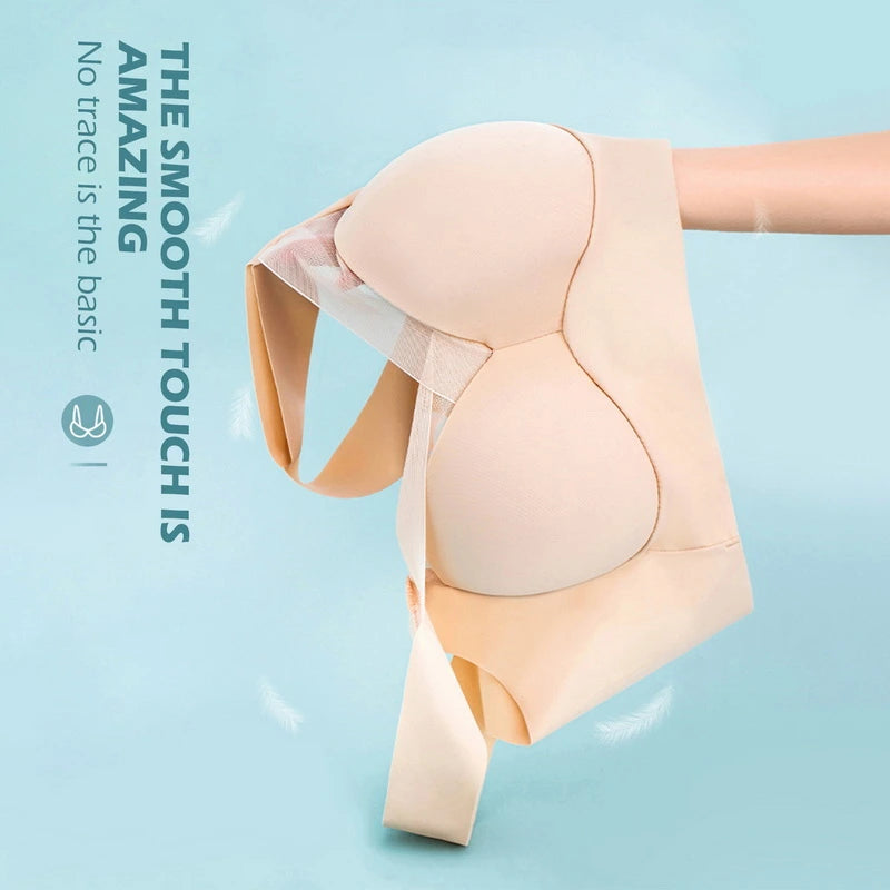 Seamless Push-Up Mesh Patchwork Bralette