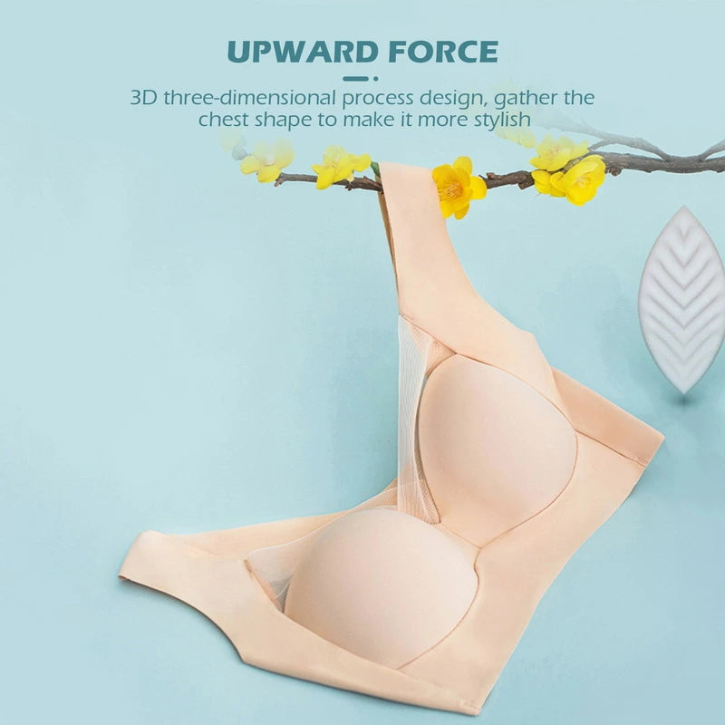 Seamless Push-Up Mesh Patchwork Bralette