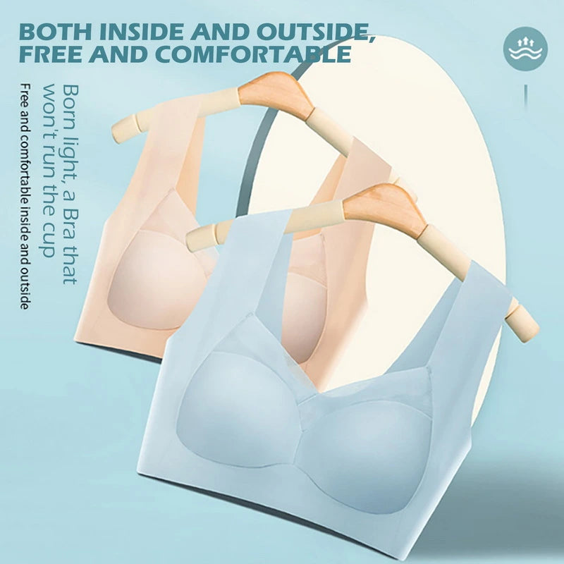 Seamless Push-Up Mesh Patchwork Bralette